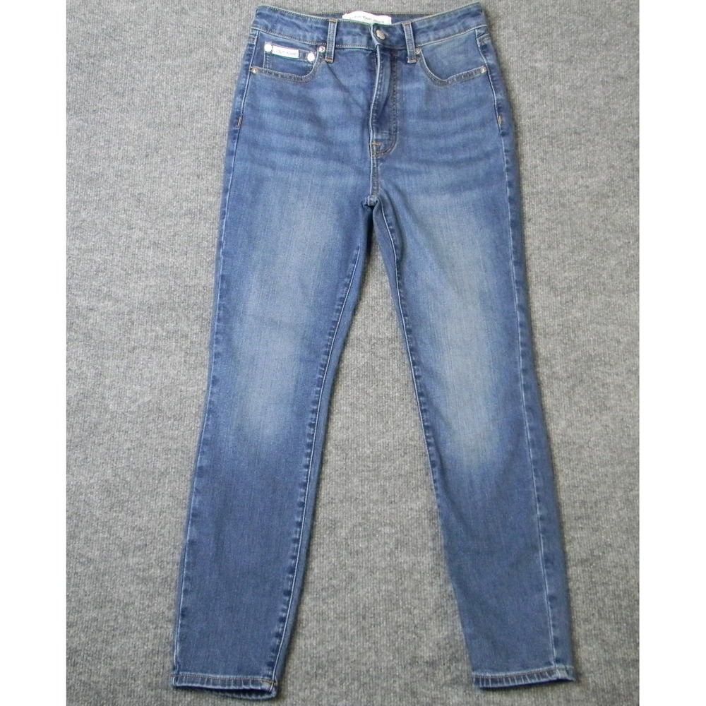 Calvin Klein Jeans Womens 28 High Rise Skinny Ankle Stretch Denim Blue Jeans